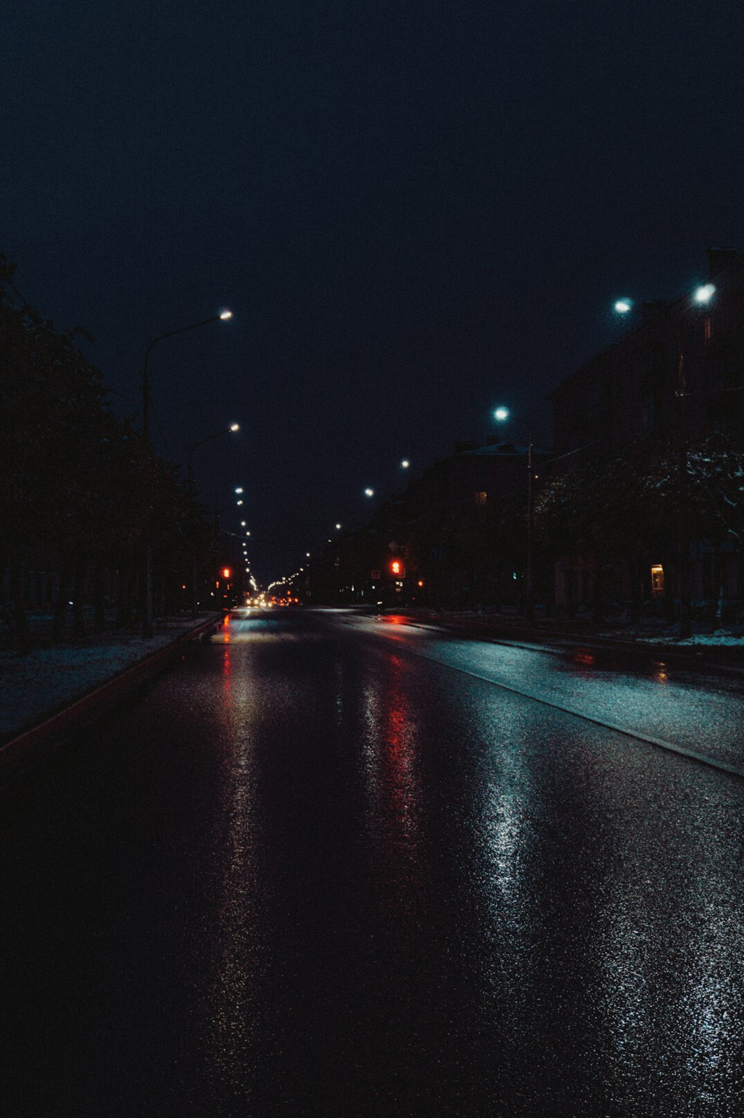 rainy night street